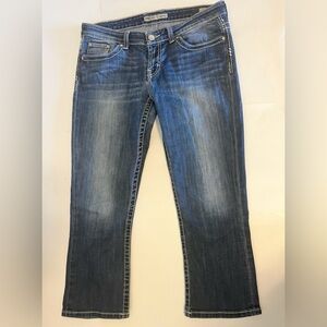 BKE PAYTON 21" CROP‎ DENIM JEANS STRETCH 1/2" DOUBLE CUFF HEM WOMEN’S SIZE 29
